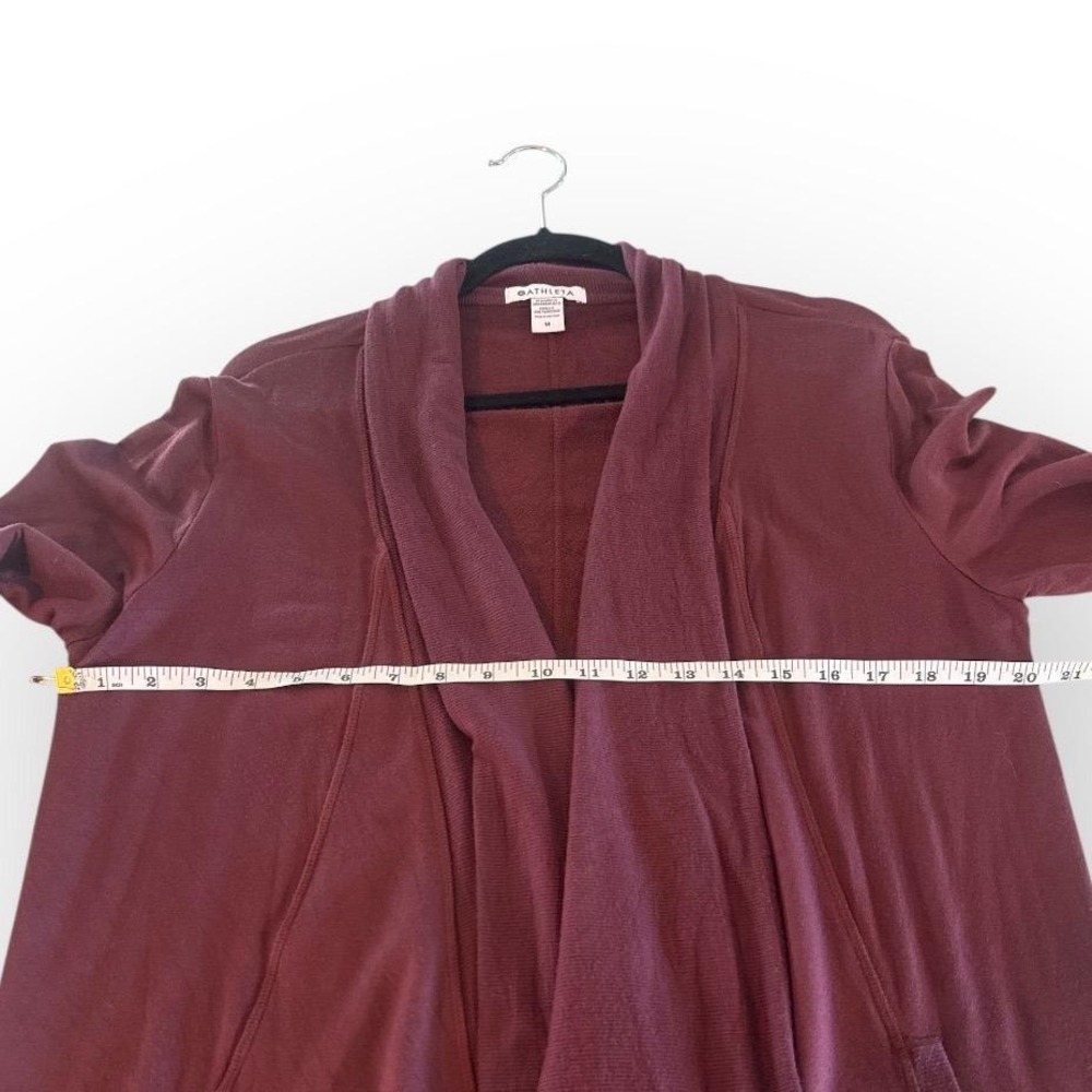 Athleta Pranayama Wrap Cardigan Burgundy  Soft Knit  Size M - Picture 4 of 7
